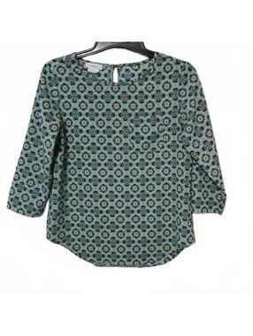 Van Heusen Women's Artsy Chic 3/4 Sleeve Lightweight Chic Blouse Size Small